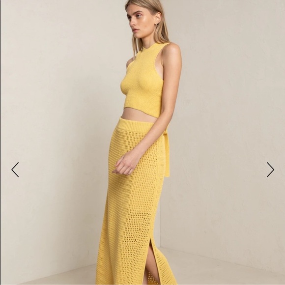 RARE ALC Caleb Tie Back Tank XS in Sunray Yellow - Picture 4 of 7